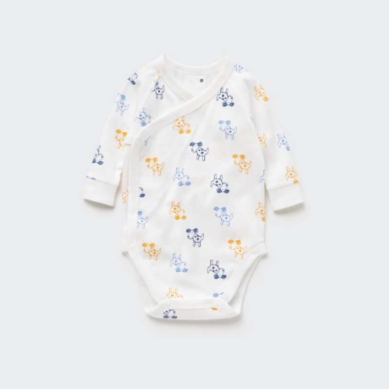 Uniqlo Joy of Print Long Sleeve Body Baby Weiß | ALWB-90638