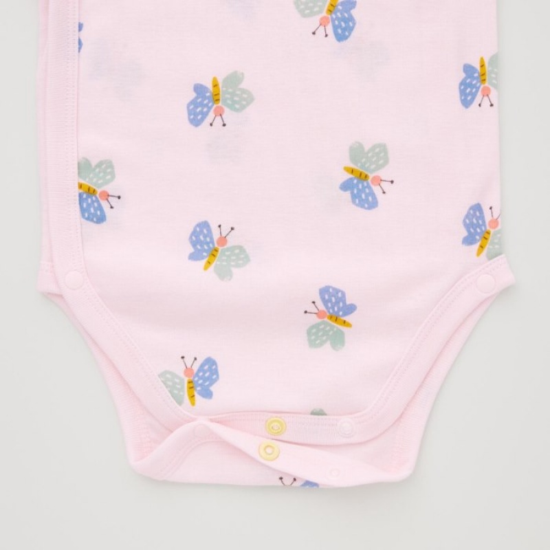 Uniqlo Joy of Print Long Sleeve Body Baby Rosa | JOKP-84205