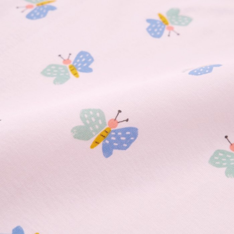 Uniqlo Joy of Print Outfit Long Sleeve (Butterfly) Einteiler Baby Rosa | PMVN-20468