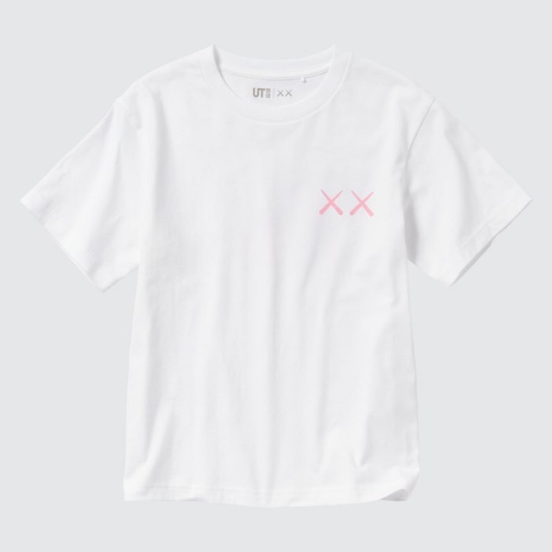 Uniqlo KAWS UT (Kurzes-Sleeve) Graphic T Shirt Kinder Weiß | IZDO-61703