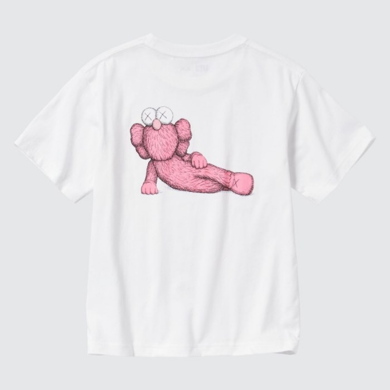 Uniqlo KAWS UT (Kurzes-Sleeve) Graphic T Shirt Kinder Weiß | IZDO-61703