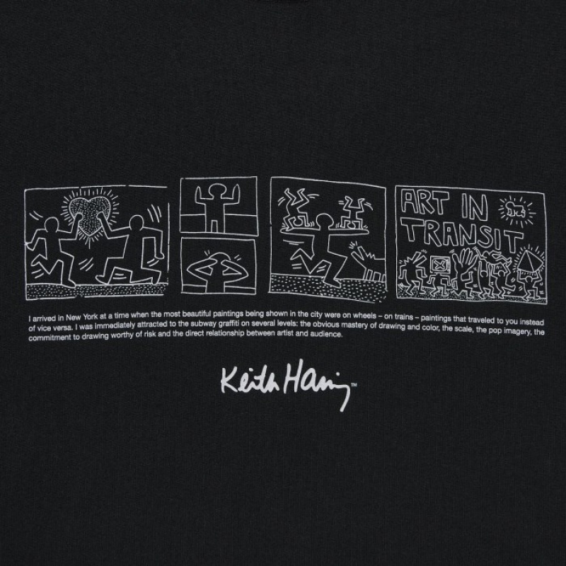 Uniqlo Keith Haring UT (Kurzes Sleeve) Graphic T Shirt Damen Schwarz | WONS-19835