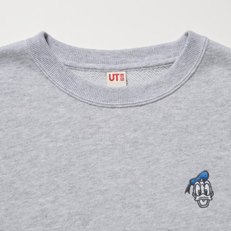 Uniqlo Kollektion Long-Sleeve Sweatshirt Kinder Grau | VNKF-91503