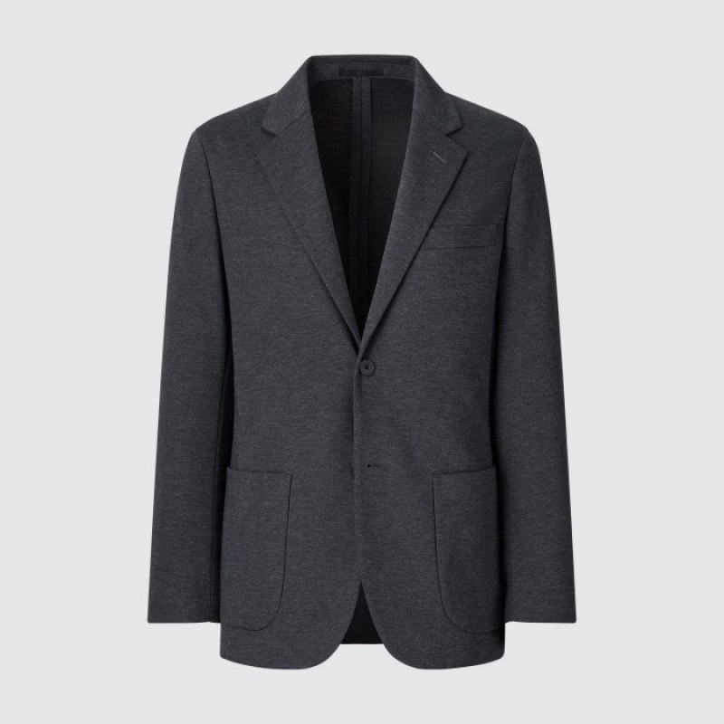 Uniqlo Kompfort Jacket Blazer Herren Dunkelgrau | CVDP-35961