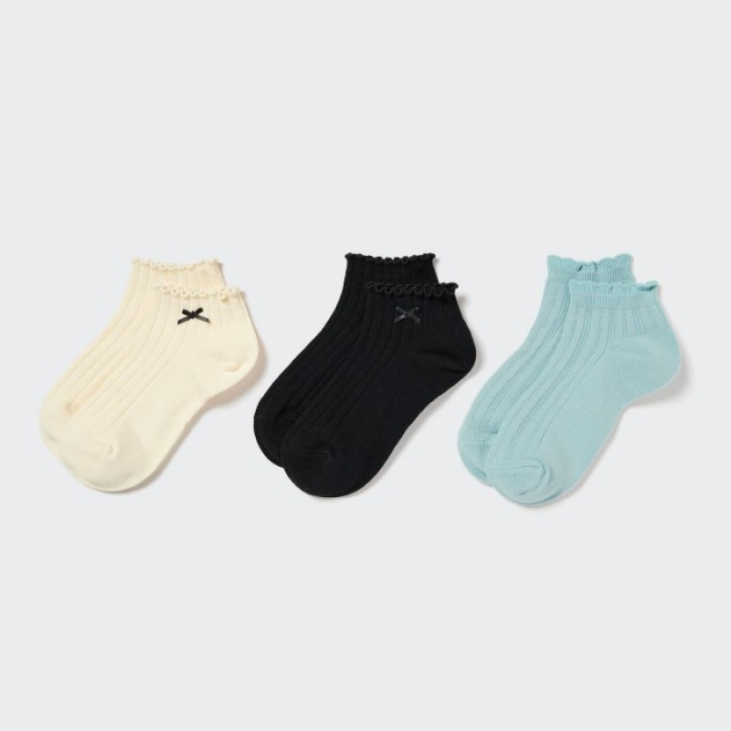 Uniqlo Kurzes 3 Pack Socken Kinder Natural | YMRT-01837