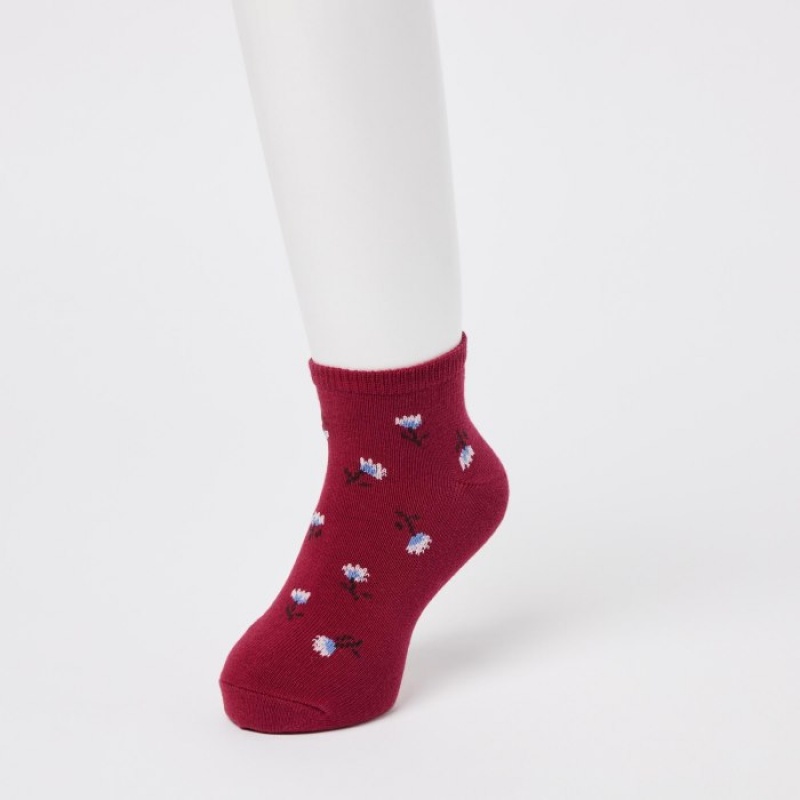 Uniqlo Kurzes 3 Pack Socken Kinder Rot | BWFJ-38571