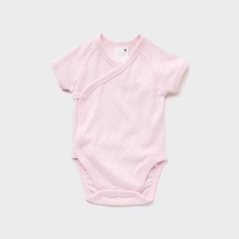 Uniqlo Kurzes Sleeve Body Baby Rosa | LAIQ-17630