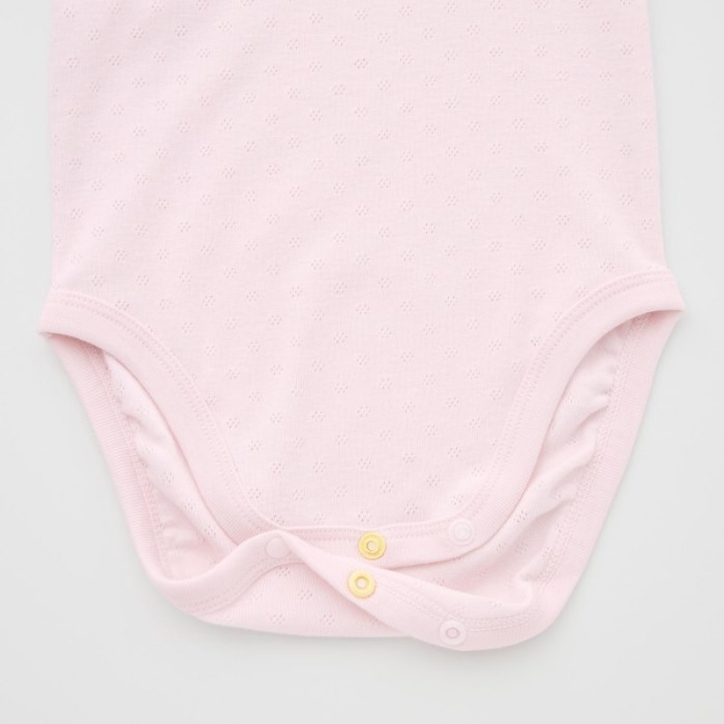 Uniqlo Kurzes Sleeve Body Baby Rosa | YLKA-91324