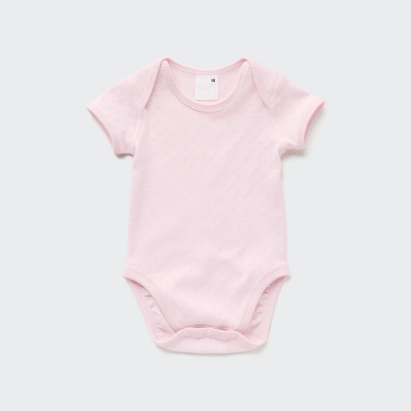 Uniqlo Kurzes Sleeve Body Baby Rosa | YLKA-91324