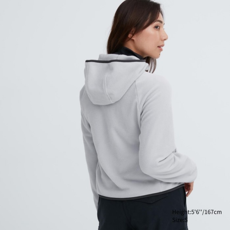 Uniqlo Light Fleece Full-Zip Hoodie Damen Schwarz | UXRJ-56183