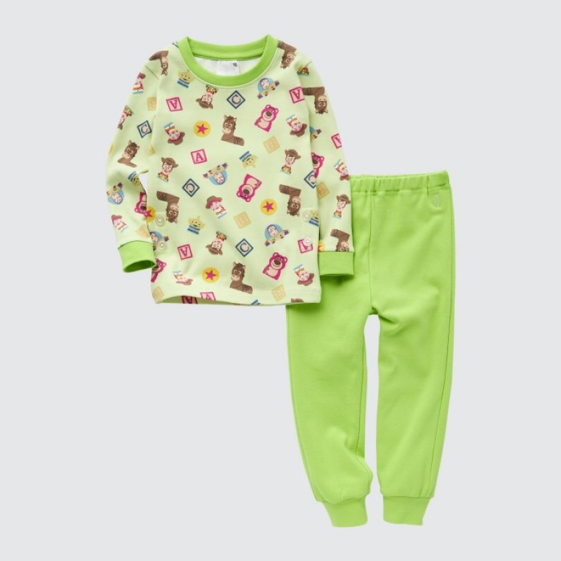 Uniqlo Long Sleeve Pyjama Baby Hellgrün | UVYB-15697