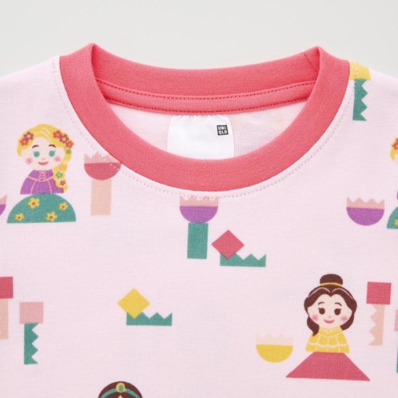 Uniqlo Long Sleeve Pyjama Baby Rosa | DHNS-58436