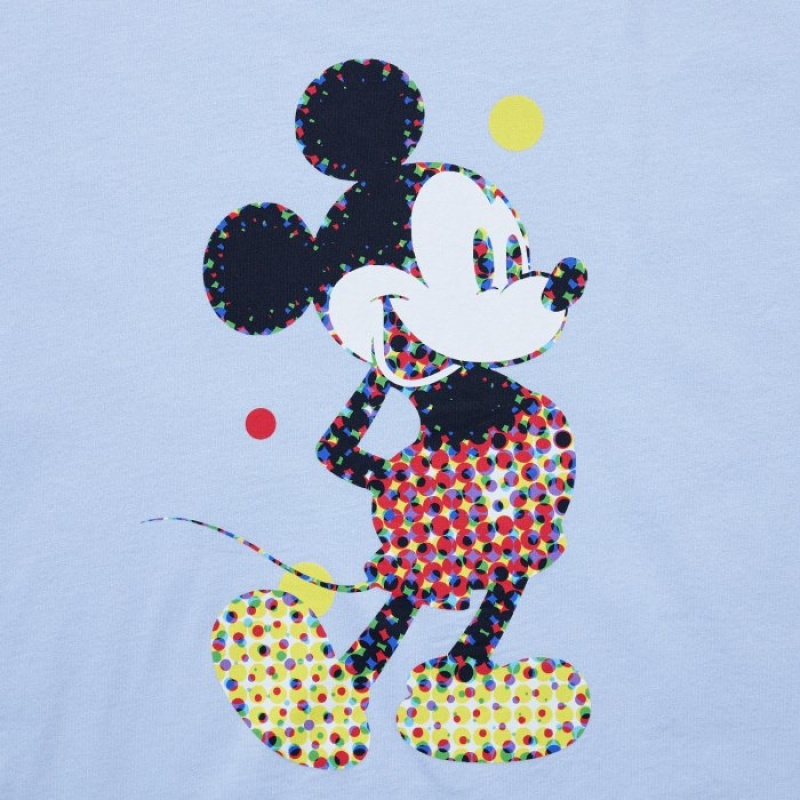 Uniqlo Mickey Stands UT (Kurzes Sleeve) Graphic T Shirt Damen Hellblau | KLUX-72491