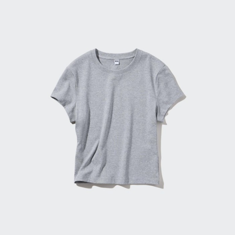 Uniqlo Mini Kurzes Sleeve T-Shirt Damen Blau | SMAQ-68703