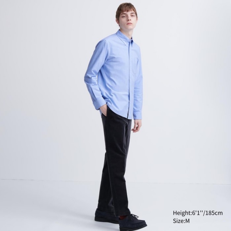 Uniqlo Oxford Slim-Fit Long-Sleeve Casual Shirts Herren Navy | YTSW-42603