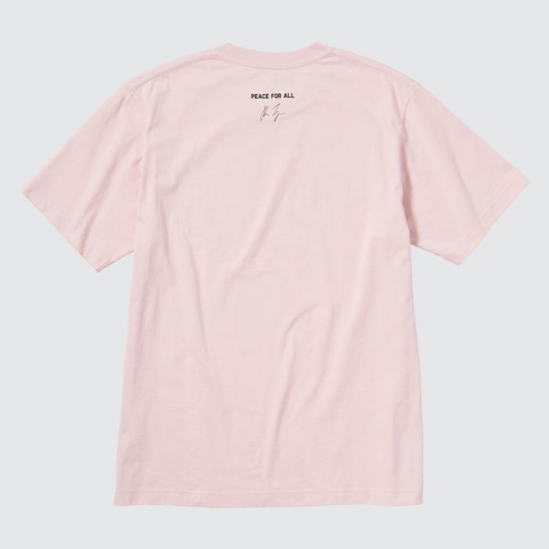 Uniqlo PEACE FOR ALL Kurzes-Sleeve Graphic (Hana Tajima) T-Shirt Damen Rosa | SYDW-61059