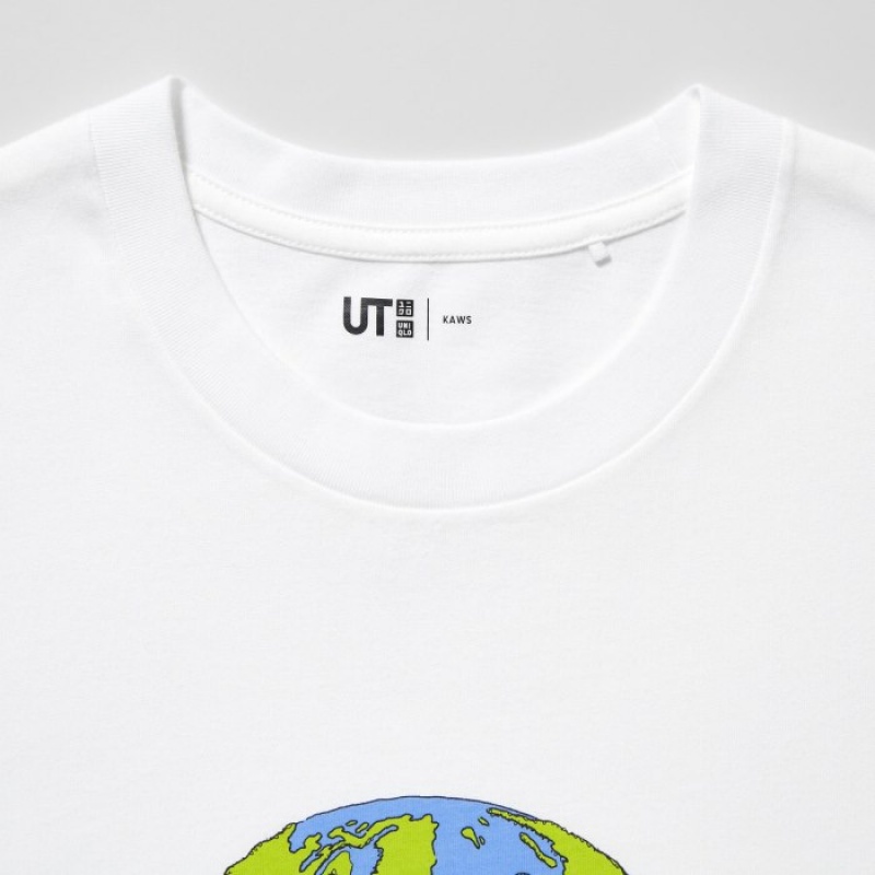 Uniqlo PEACE FOR ALL Kurzes-Sleeve Graphic (Kaws) T-Shirt Damen Weiß | AJYP-50942