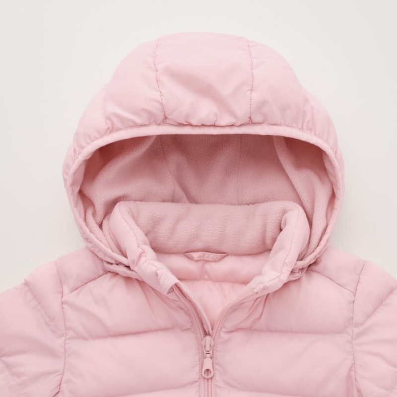 Uniqlo PUFFTECH Light Washable Full-Zip (Warm Gepolstert) Parka Baby Rosa | WNLM-92701