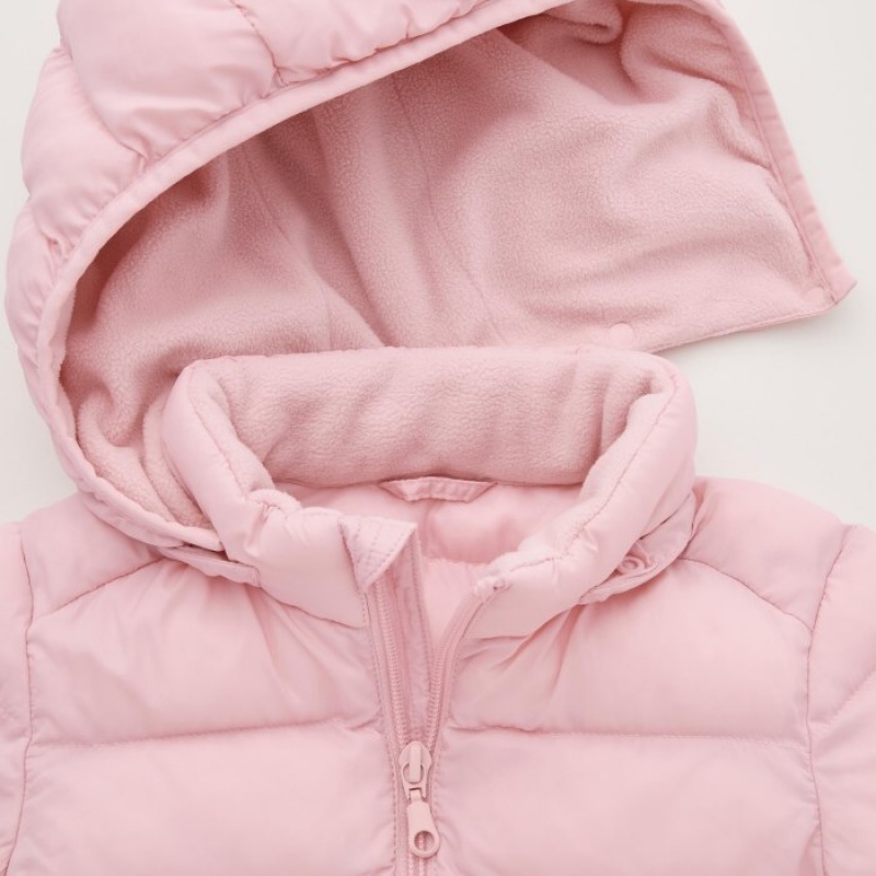 Uniqlo PUFFTECH Light Washable Full-Zip (Warm Gepolstert) Parka Baby Rosa | WNLM-92701