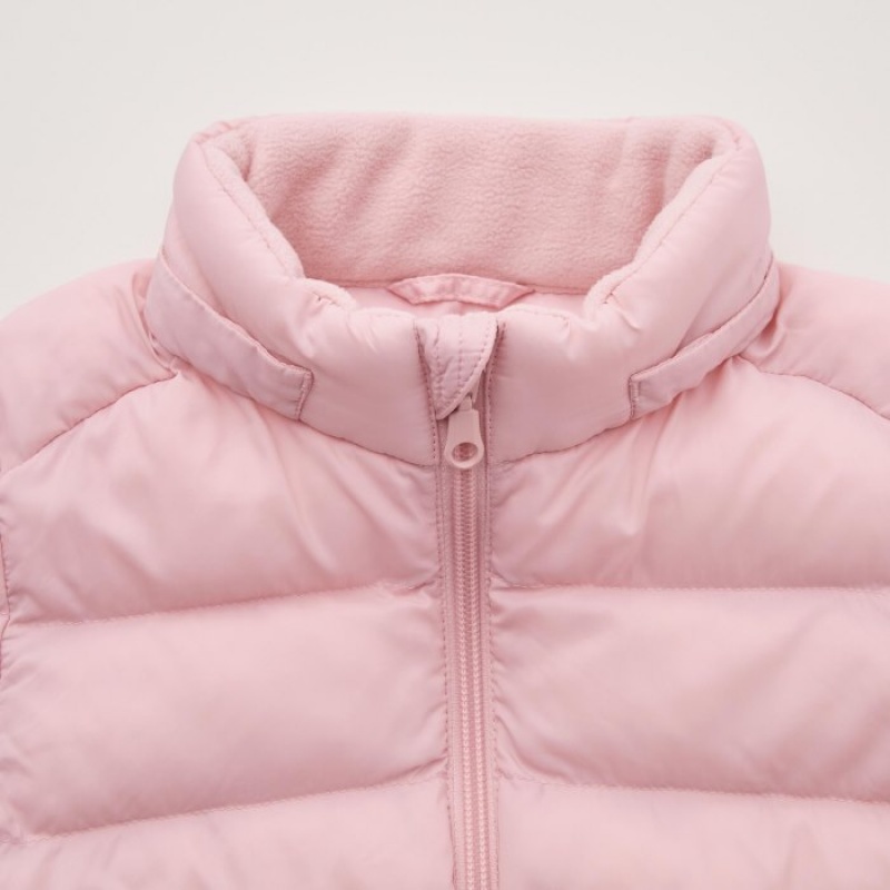 Uniqlo PUFFTECH Light Washable Full-Zip (Warm Gepolstert) Parka Baby Rosa | WNLM-92701