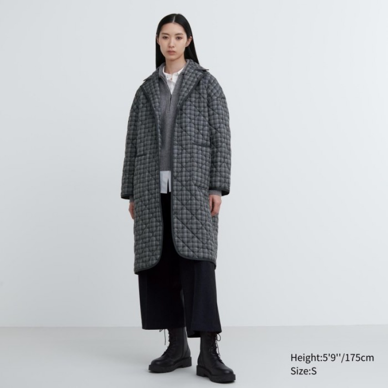 Uniqlo PUFFTECH Oversized (Warm Gepolstert) Daunenmäntel Damen Grau | XVCM-48375