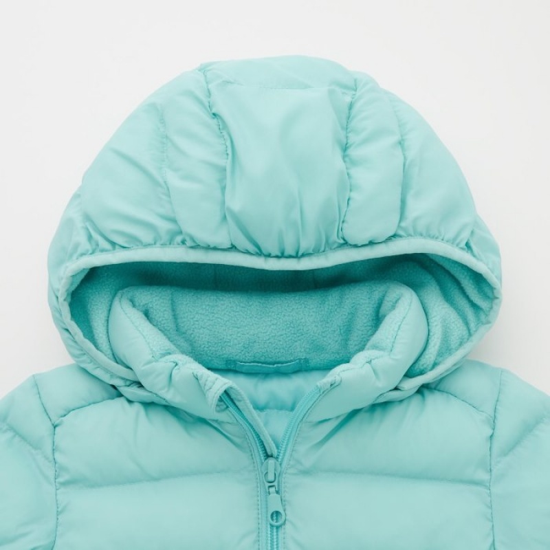 Uniqlo PUFFTECH Washable Full-Zip (Warm Gepolstert) Parka Baby Blau | IFQB-90354