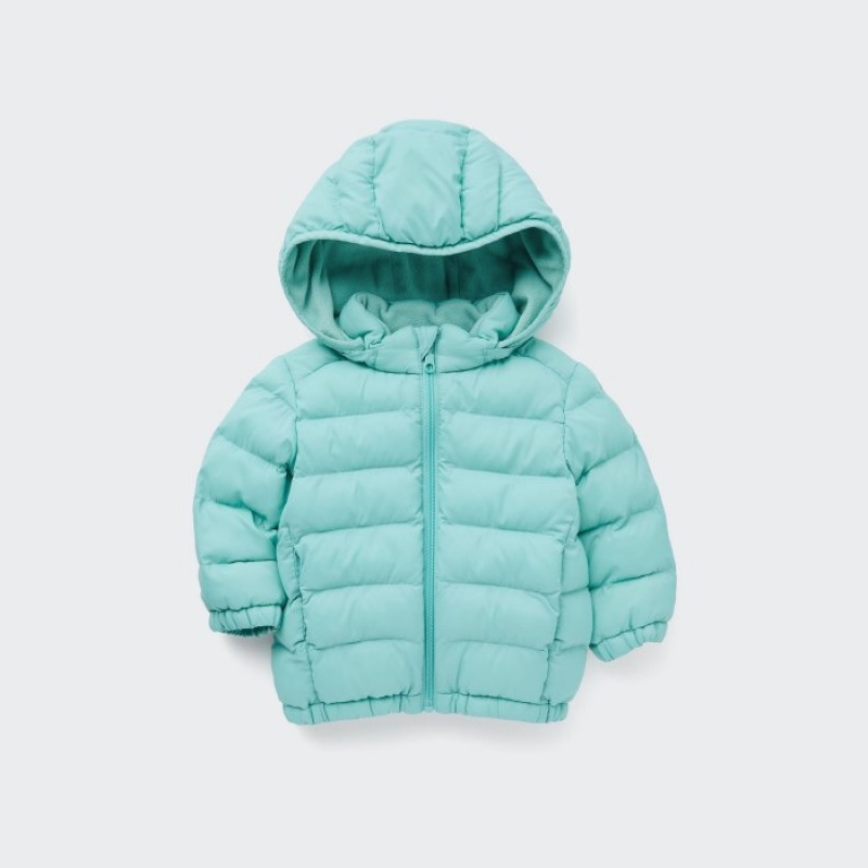 Uniqlo PUFFTECH Washable Full-Zip (Warm Gepolstert) Parka Baby Blau | IFQB-90354