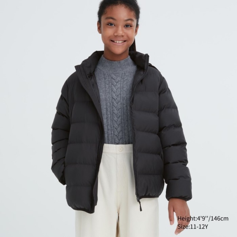 Uniqlo PUFFTECH Washable (Warm Gepolstert) Parka Kinder Schwarz | OARE-41095