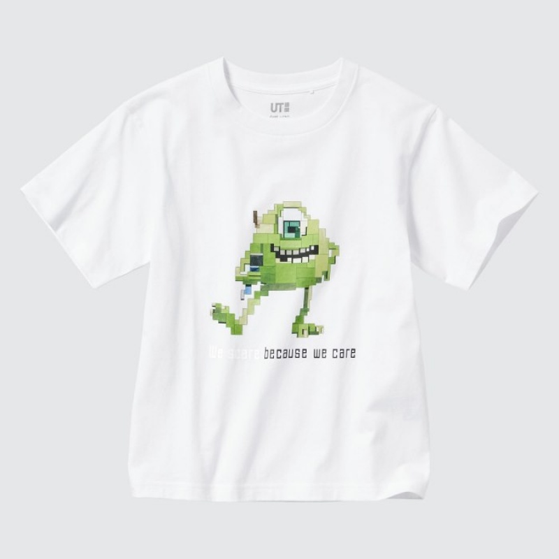 Uniqlo Pixar Art UT (Kurzes-Sleeve) (Adam Lister) Graphic T Shirt Kinder Weiß | XGFV-62045