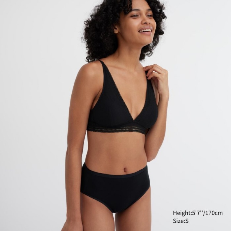 Uniqlo Plain High-Rise Slip Damen Schwarz | KWNC-68317