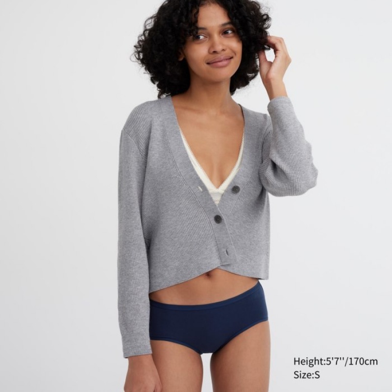 Uniqlo Plain Hip Huggers Slip Damen Grau | UNQZ-81670