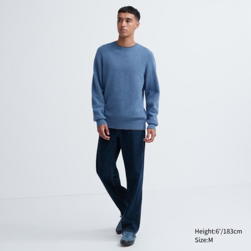 Uniqlo Premium Lambswool Crew Neck Pullover Herren Orange | LWKV-50463