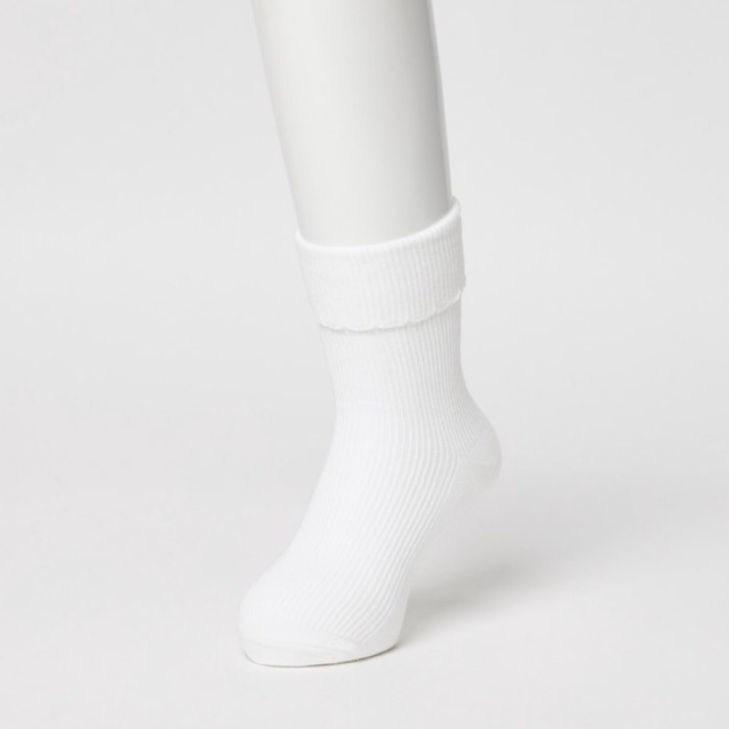 Uniqlo Regular 3 Pack Socken Kinder Weiß | ENKV-92604