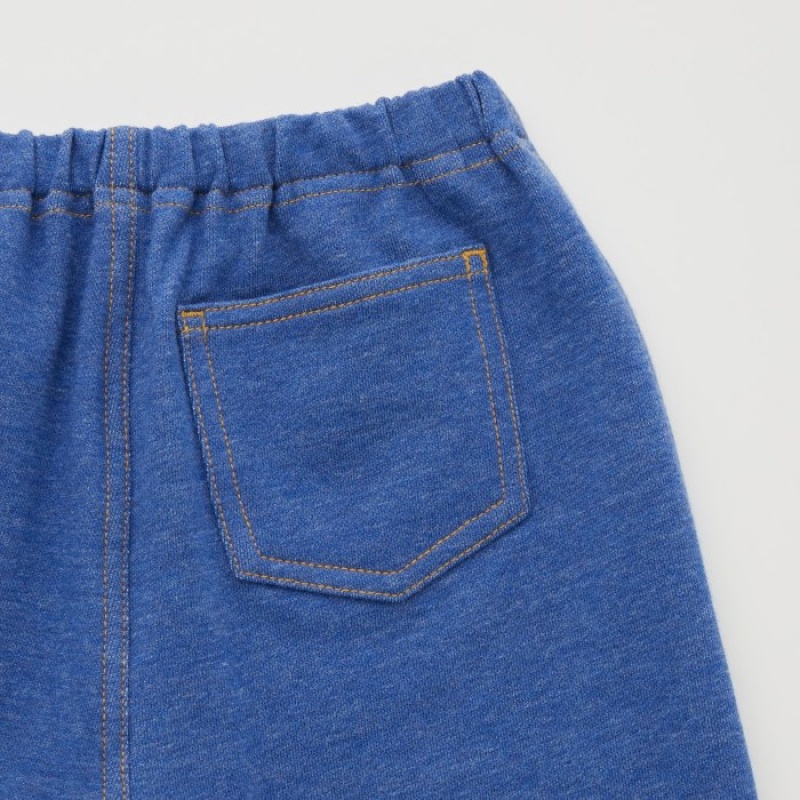 Uniqlo Relaxed-Fit (Denim-Like) Leggings Baby Blau | BTPA-10795