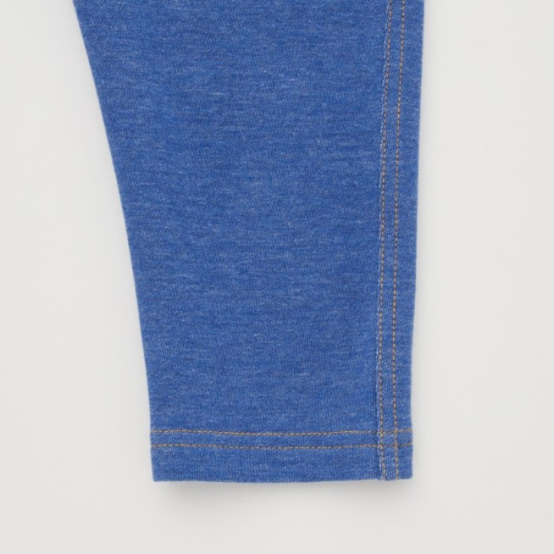 Uniqlo Relaxed-Fit (Denim-Like) Leggings Baby Blau | FRML-25761