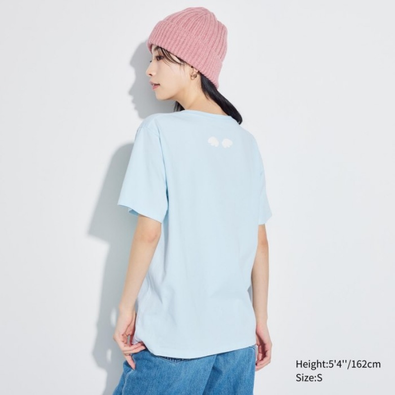 Uniqlo Sanrio characters UT (Kurzes-Sleeve) Graphic T Shirt Damen Hellblau | LZYQ-93780