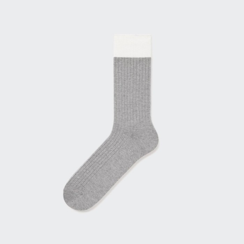 Uniqlo Silket Gerippt Socken Herren Blau | RFHC-09253