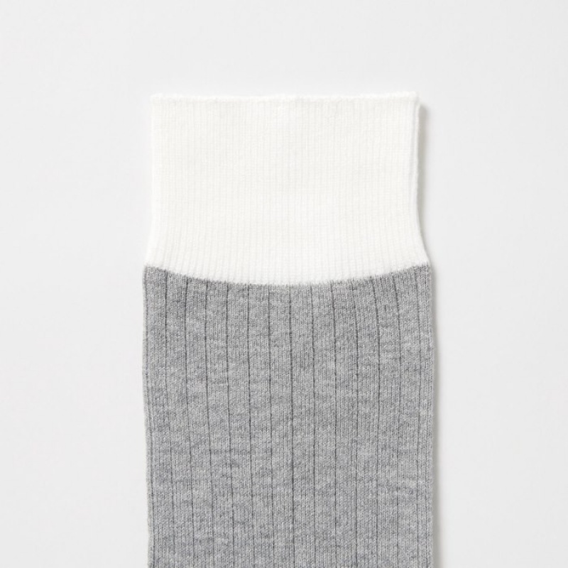 Uniqlo Silket Gerippt Socken Herren Blau | RFHC-09253