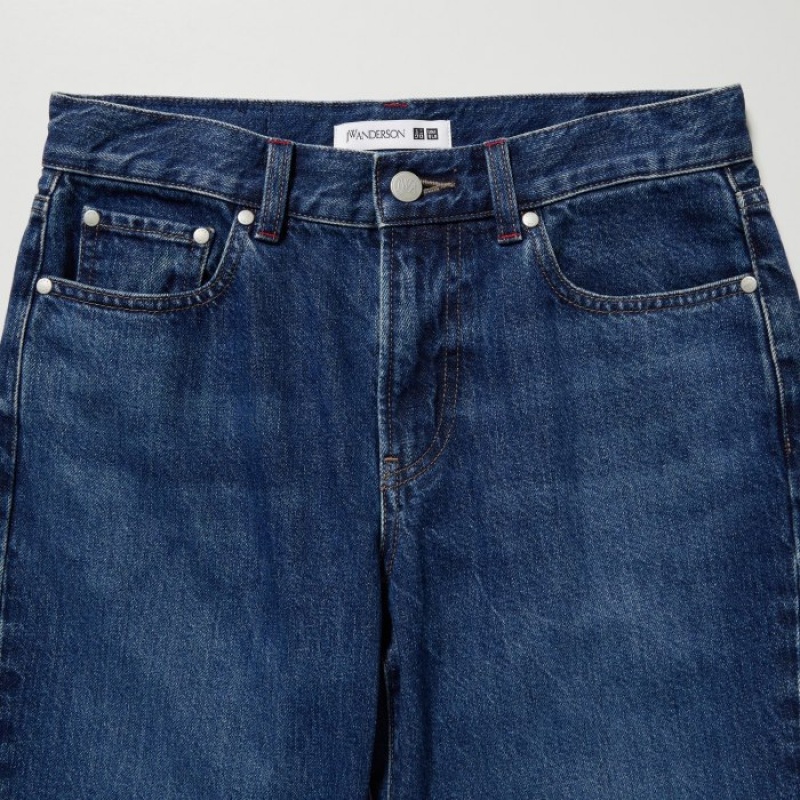 Uniqlo Slim Gerade Jeans Damen Blau | YEFQ-52706