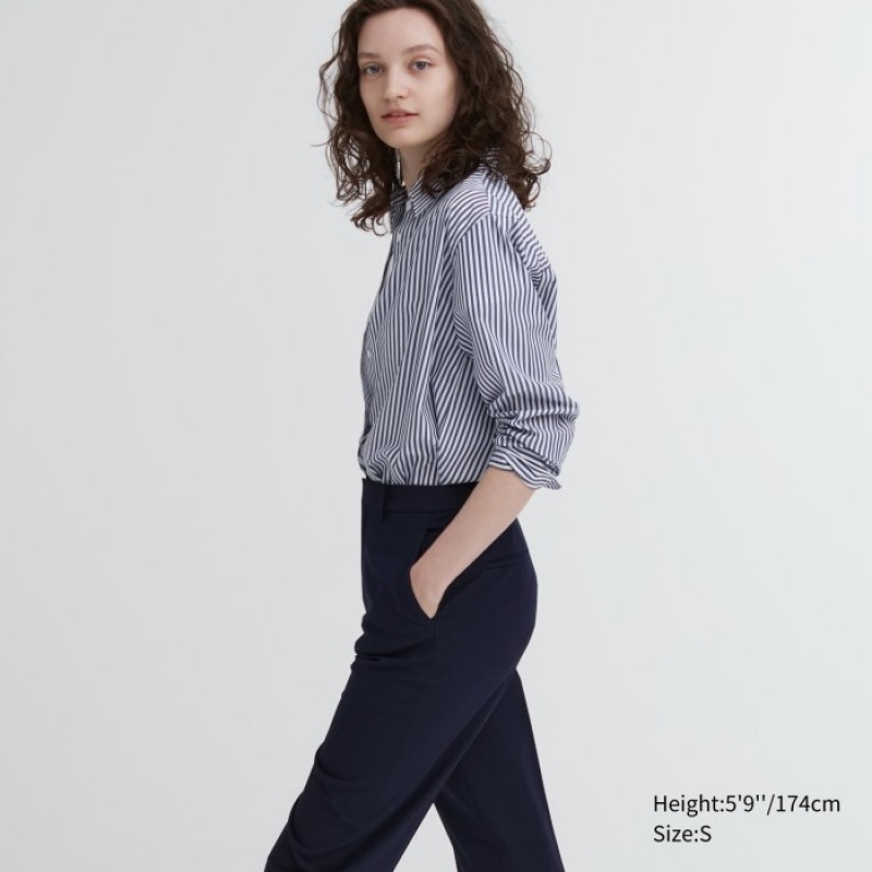 Uniqlo Smart Ankle (2-Way Stretch, Hohe) Hose Damen Weiß | TMWI-37041