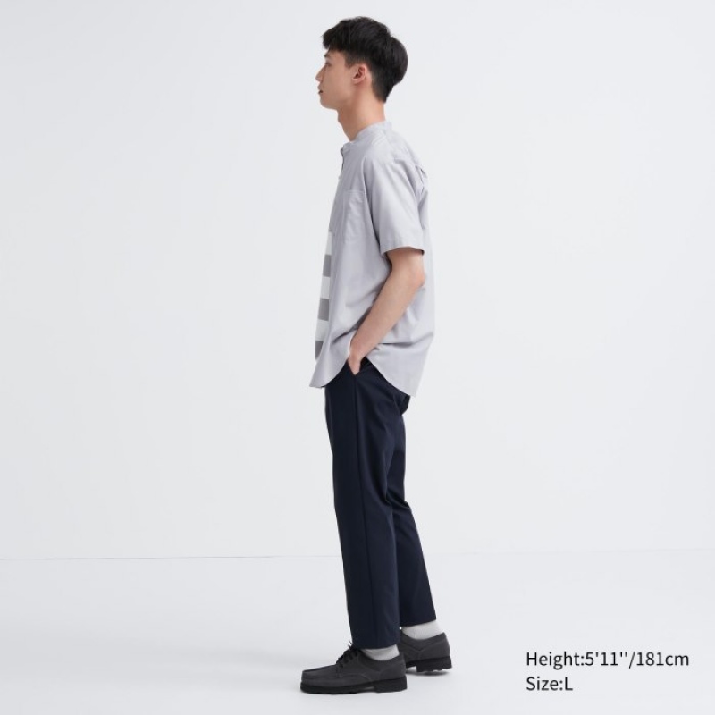 Uniqlo Smart Ankle (Ultra Stretch) Hose Herren Navy | CORS-37608