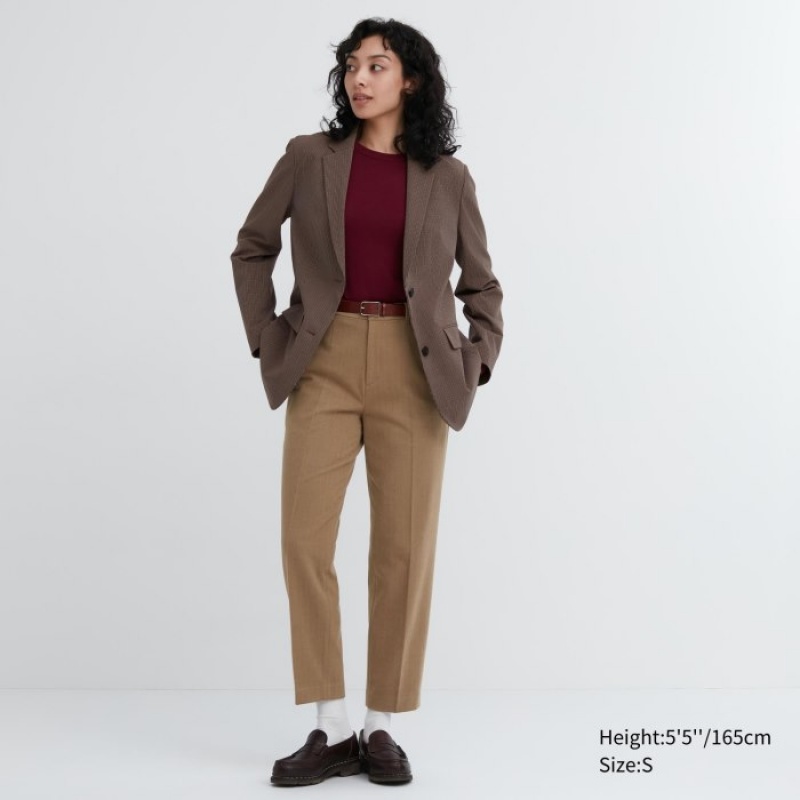 Uniqlo Smart Brushed Ankle Hose Damen Beige | NVHZ-26541