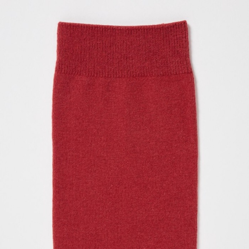 Uniqlo Socks 3 Pack Socken Damen Rot | MDJZ-62743