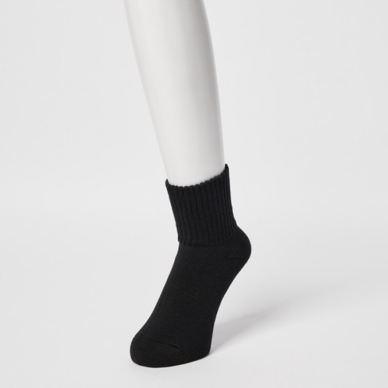 Uniqlo Soft Pile Half Socken Herren Schwarz | PVHN-98240