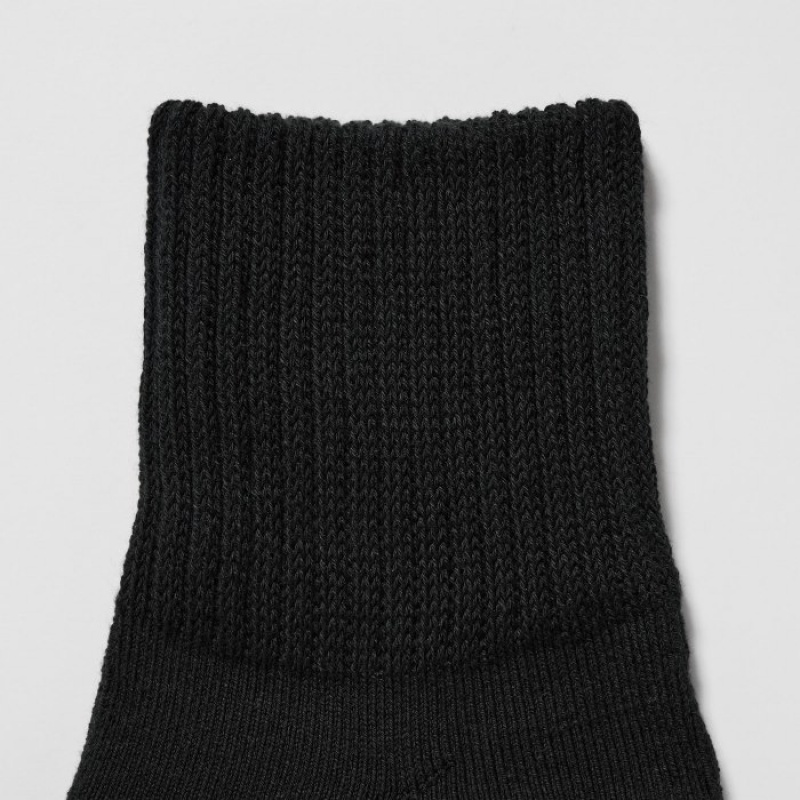 Uniqlo Soft Pile Half Socken Herren Schwarz | PVHN-98240