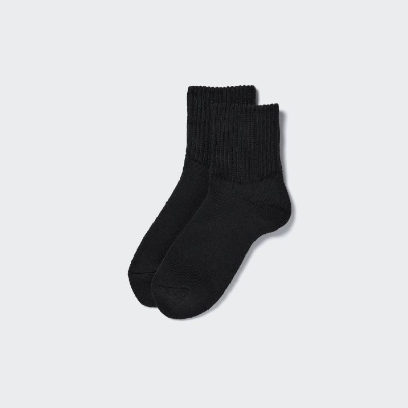 Uniqlo Soft Pile Half Socken Herren Schwarz | PVHN-98240