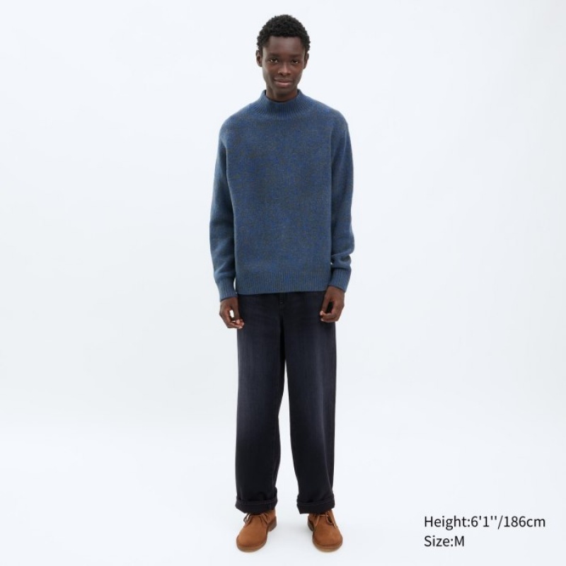 Uniqlo Souffle Yarn Mock Neck Pullover Herren Natural | HQRI-72403