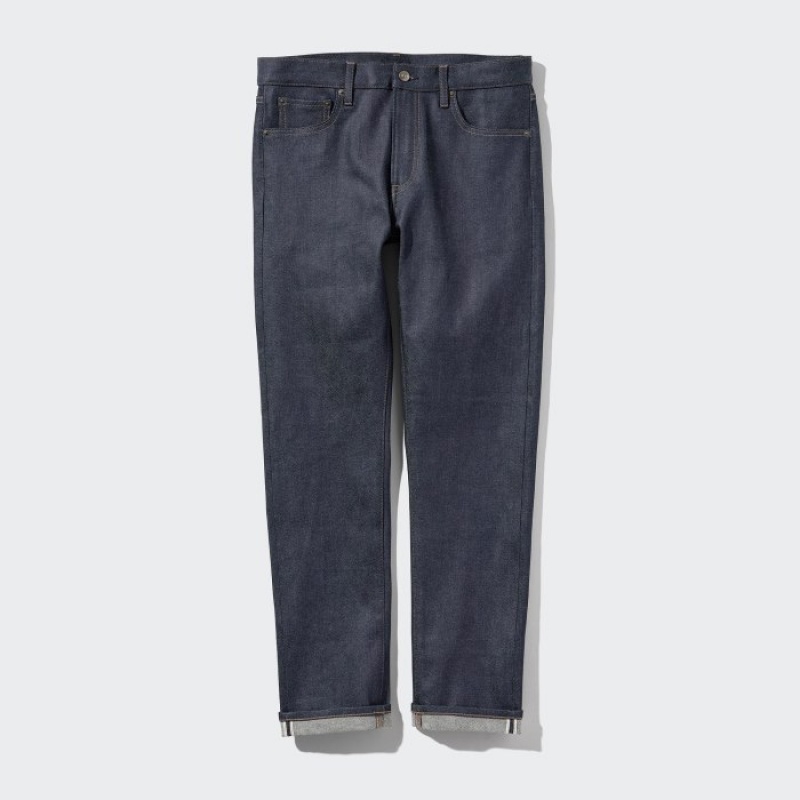 Uniqlo Stretch Selvedge Slim-Fit Jeans Herren Navy | FLVE-01435