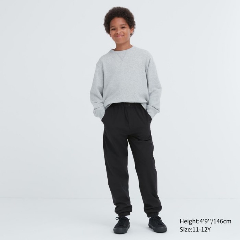 Uniqlo Stretch Warm Gefütterte Jogger Jogginghose Kinder Schwarz | ZGPJ-24168