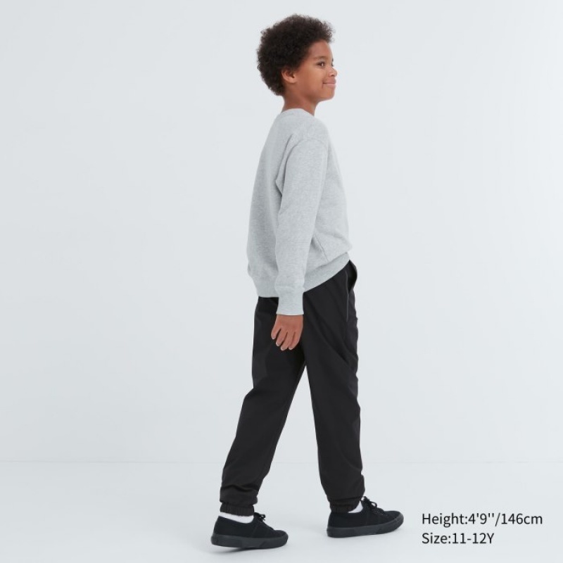 Uniqlo Stretch Warm Gefütterte Jogger Jogginghose Kinder Schwarz | ZGPJ-24168